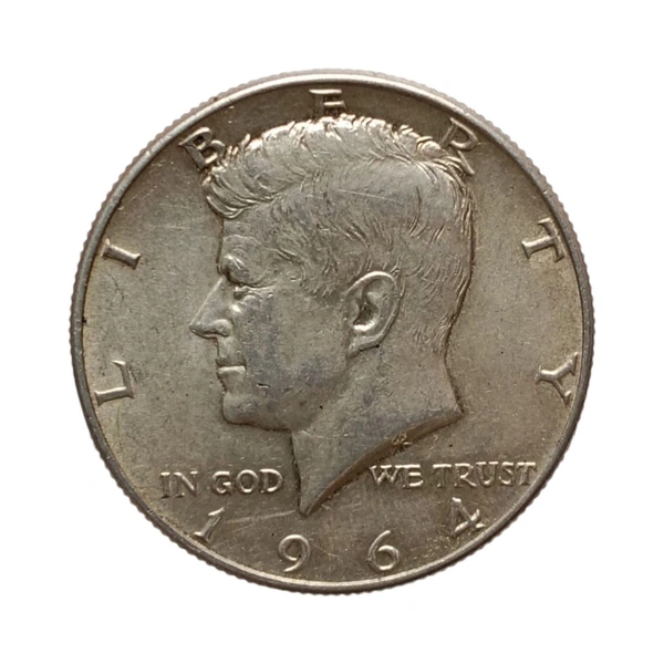 1964 USA Half Dollar Silver Coin 