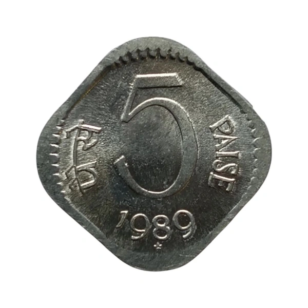 1989 5 Paise UNC coin (Hyderabad Mint)