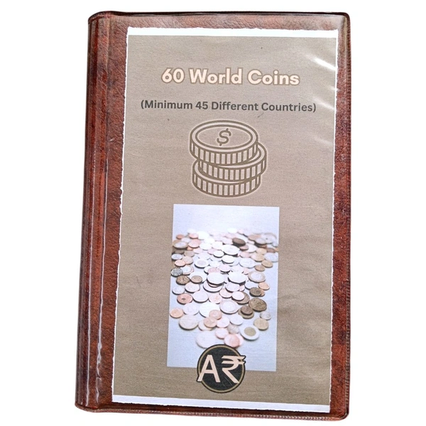 60 Different World Coins with Album