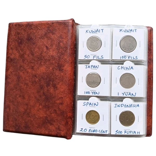 60 Different World Coins with Album