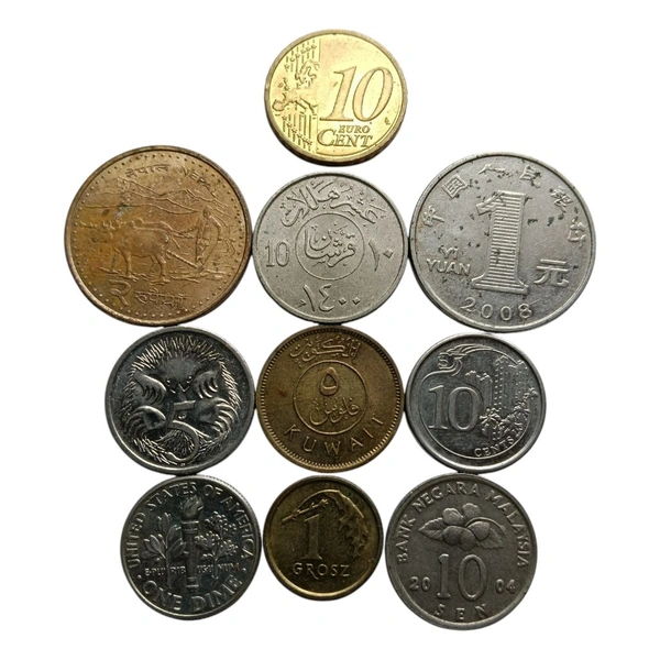 10 Different Foreign Countries Coins Collection #006