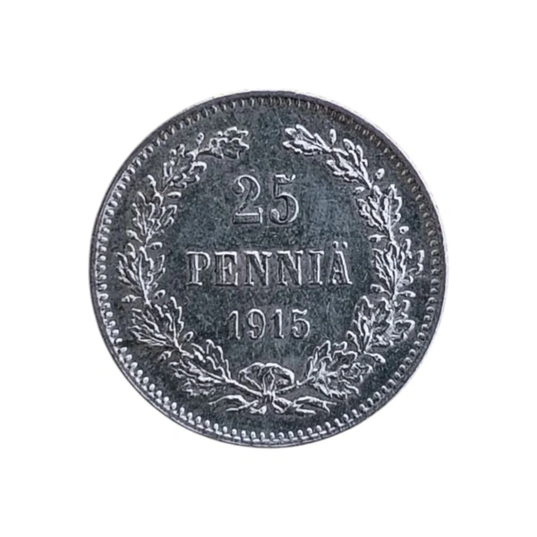 Finland 25 Pennia Silver Coin