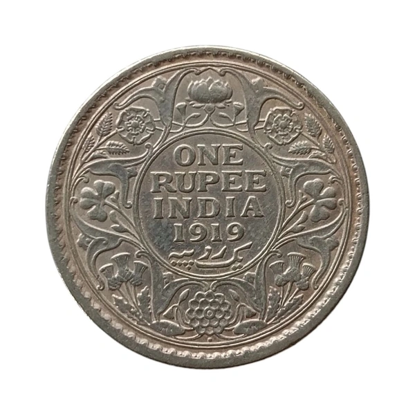 George 5th King - 1 Rupee Silver Coin 
