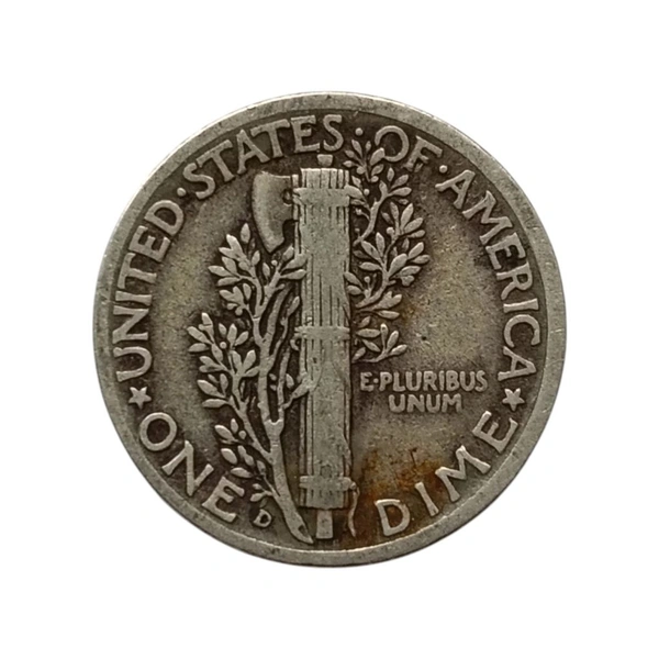 1940 1 Dime (Mercury Dime) - USA Silver Coin 