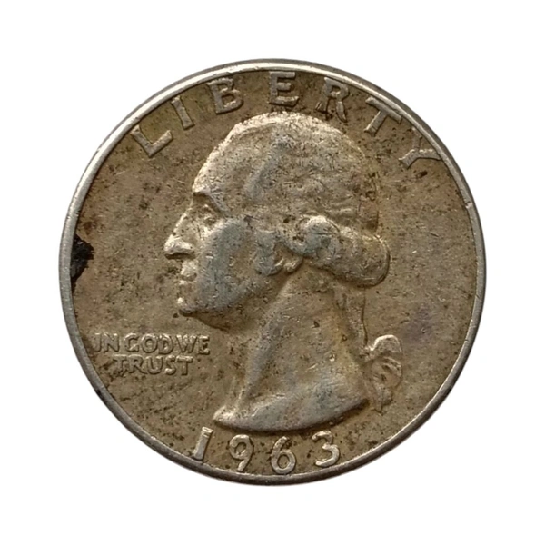 USA Quarter Dollar Silver Coin - 1963