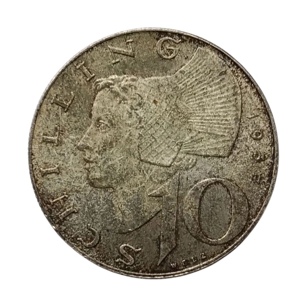 1957 Austria 10 Shilling - Silver Coin