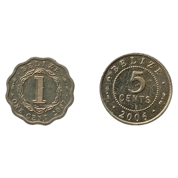 Belize 2 Coins Set - 1 & 5 Cents