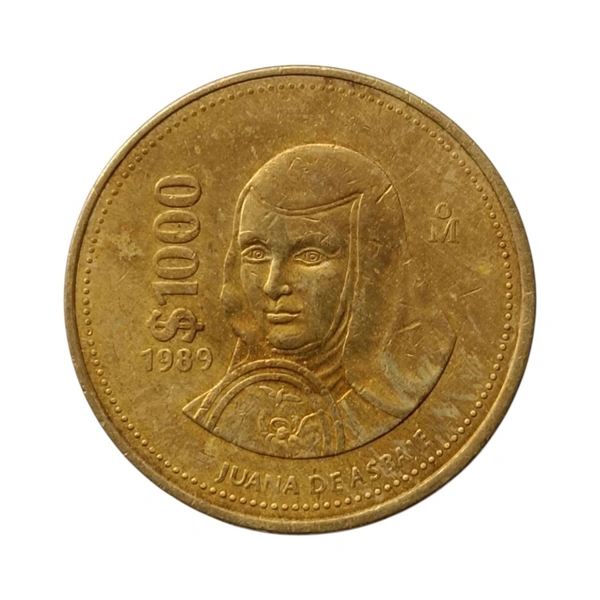 1989 Mexico 1000 Pesos Coin