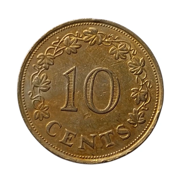 1972 Malta 10 Cents Coin