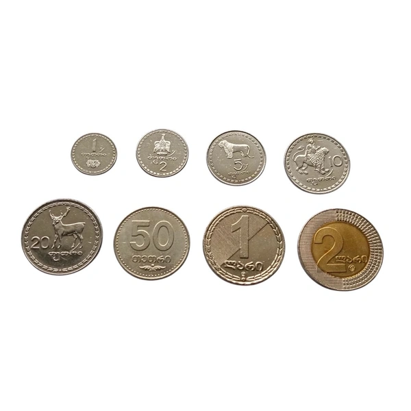 Georgia Set of 8 Different Coins 