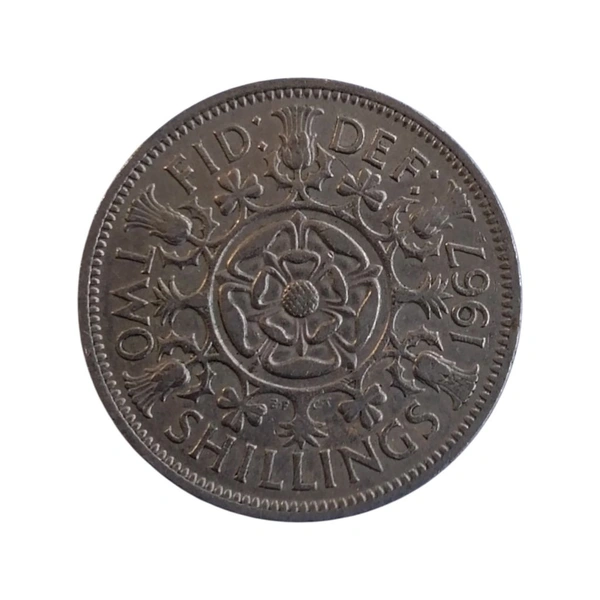 1967 UK 2 Shillings Coin - Elizabeth II