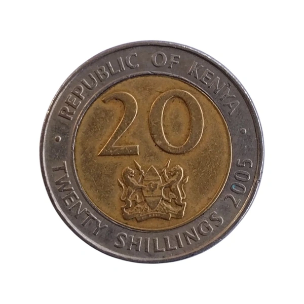 2005 Kenya 20 Shillings Coin