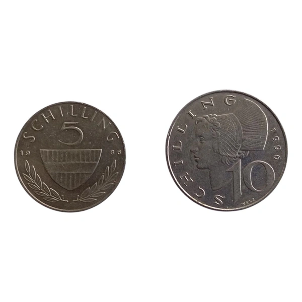 Austria Set of 5 & 10 Schillings Coins