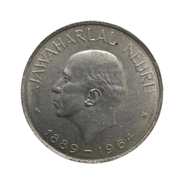 1964 Jawaharlal Nehru 1 Rupee Coin 