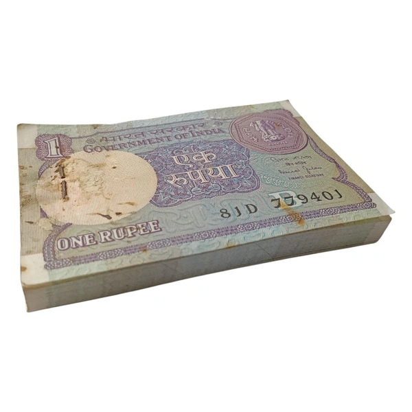 1990 1 Rupee Serial Bundle of 100 Notes - Bimal Jalan