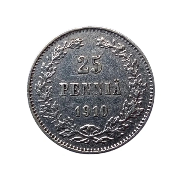 Finland 25 Pennia Silver Coin