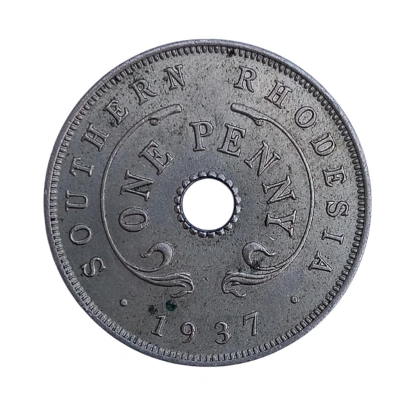 1937 Southern Rhodesia 1 Penny - George 6th King