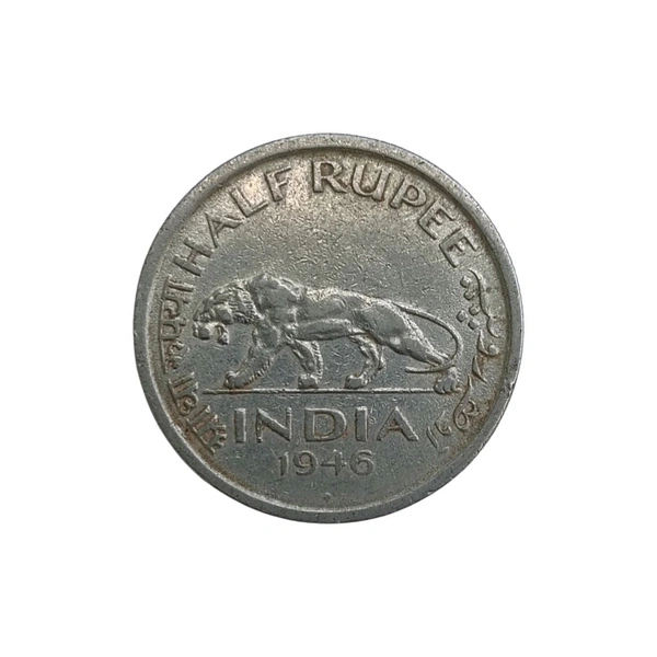 1946 Half Rupee - George 6th King 