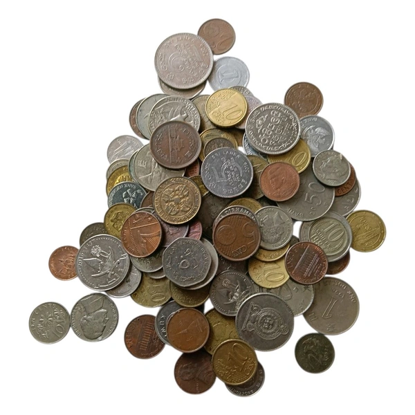 100 Foreign Coins Mixed Lot 