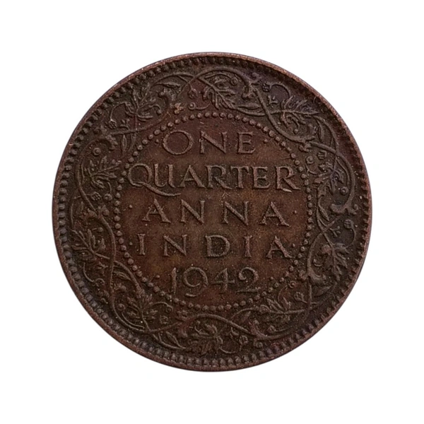 One Quarter Anna Coin - George 6th King 