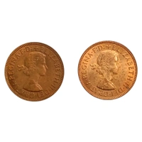 1966 & 1967 U.K. Half Penny Set (GEM UNC)