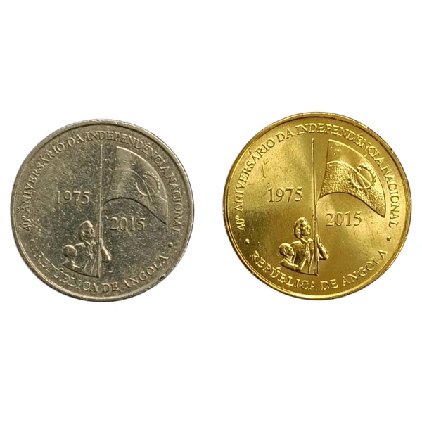 2015 Angola Set Of 50 & 100 Kwanzas Commemorative Coins