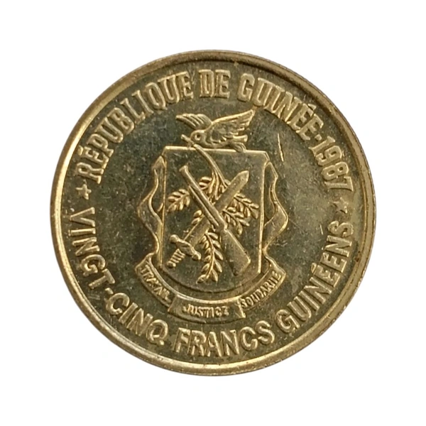 1987 Guinea 25 Francis UNC Coin