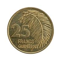 1987 Guinea 25 Francis UNC Coin