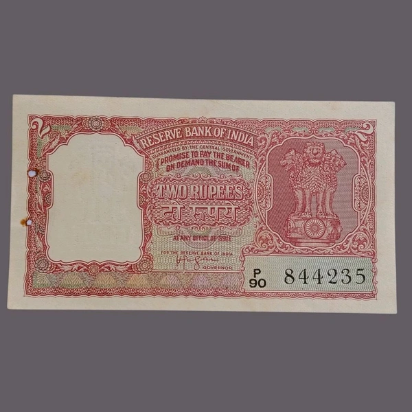 1957 - 1962 2 Rupees UNC Note - HVR Iyengar