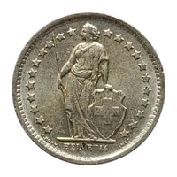 Switzerland Half Franc Silver Coin - 1966