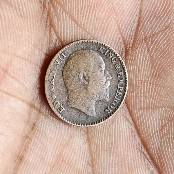1910 1/12 Anna Coin - Edward 7th King - XF condition