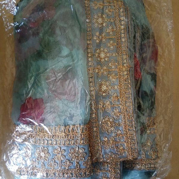 Saree Net Type Unique - Teal