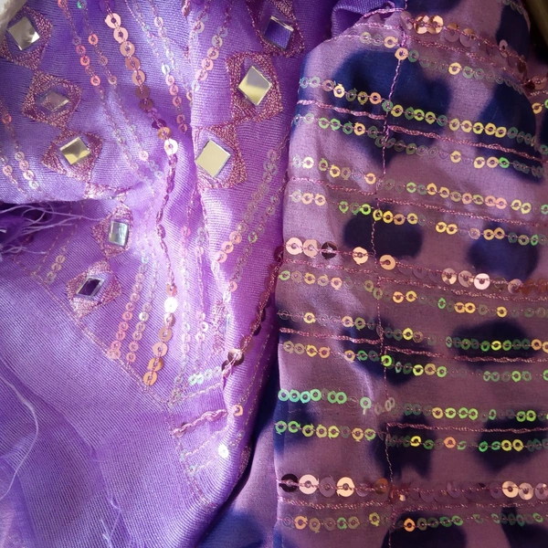 Saree With Stone Work - Fuchsia Pink