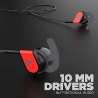 BoAt boAt Bassheads 242 in Ear Wired Earphones with Mic(Active Black) - Red