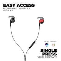 BoAt boAt Bassheads 242 in Ear Wired Earphones with Mic(Active Black) - Red