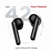 BoAt boAt Airdopes 141 True Wireless Earbuds with 42H Playtime, Beast™ Mode(Low Latency Upto 80ms) for Gaming, ENx™ Tech, ASAP™ Charge, IWP™, IPX4 Water Resistance, Smooth Touch Controls(Bold Black) - Black