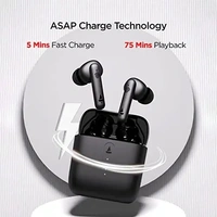 BoAt boAt Airdopes 141 True Wireless Earbuds with 42H Playtime, Beast™ Mode(Low Latency Upto 80ms) for Gaming, ENx™ Tech, ASAP™ Charge, IWP™, IPX4 Water Resistance, Smooth Touch Controls(Bold Black) - Black