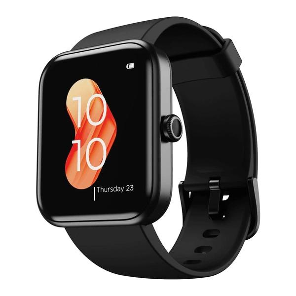 BoAt boAt Xtend Smartwatch with Alexa Built-in, 1.69” HD Display, Multiple Watch Faces, Stress Monitor, Heart & SpO2 Monitoring, 14 Sports Modes, Sleep Monitor, 5 ATM & 7 Days Battery(Charcoal Black) - Black