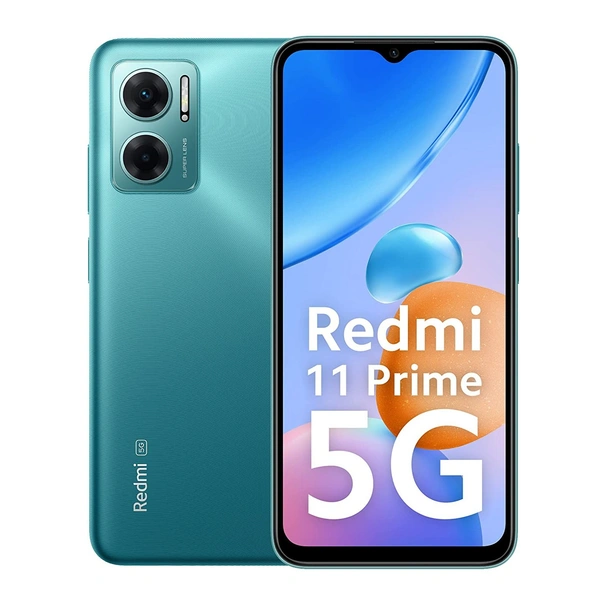 Redmi 11 Prime 5G (Meadow Green, 4GB RAM 64GB ROM) | Prime Design | MTK Dimensity 700 | 50 MP Dual Cam | 5000mAh | 7 Band 5G - Cornflower Blue