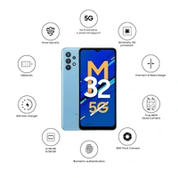 Samsung Galaxy M32 5G (Sky Blue, 8GB RAM, 128GB Storage)  - Portage
