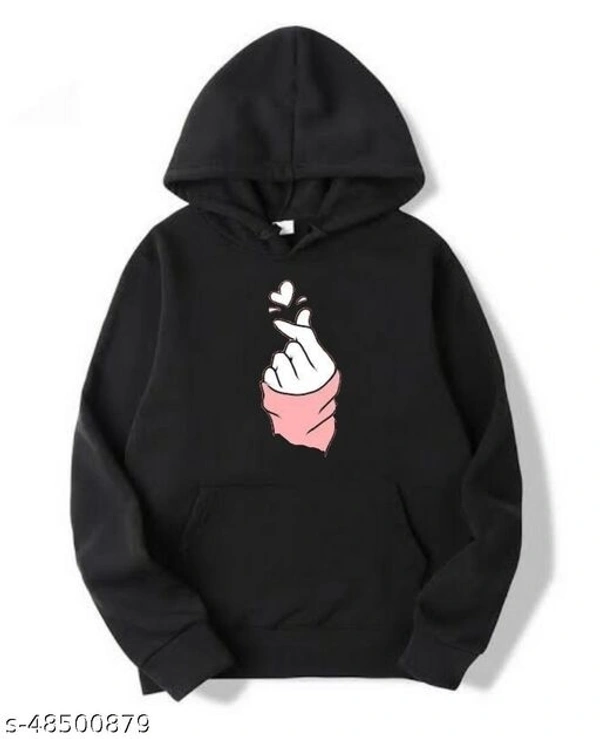 Hoddies For Women  - Black, Symbol Printed, XS