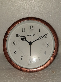 Wall Clock  - Brown, 10 Inch