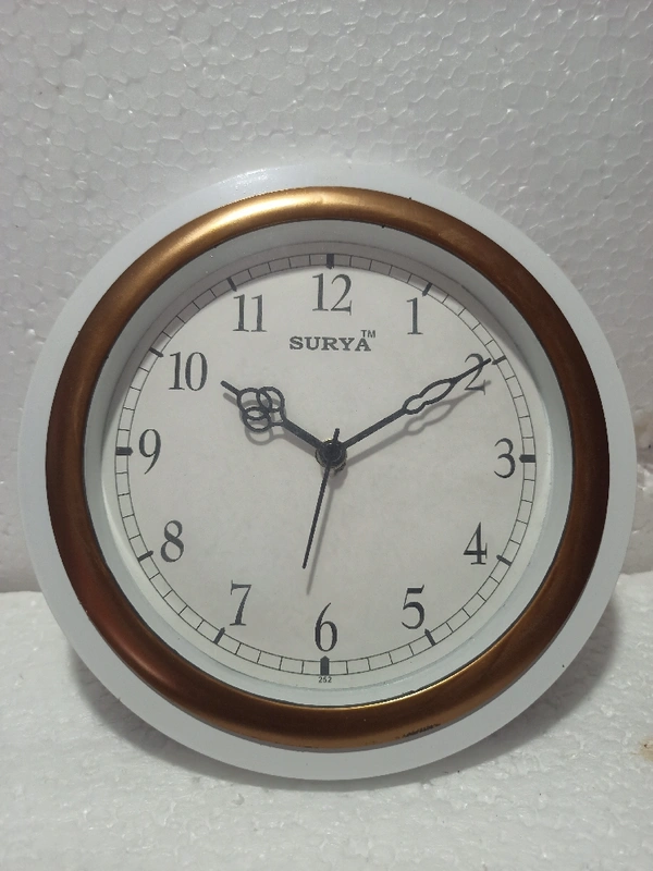 Wall Clock Surya2 - White, 13 Inch