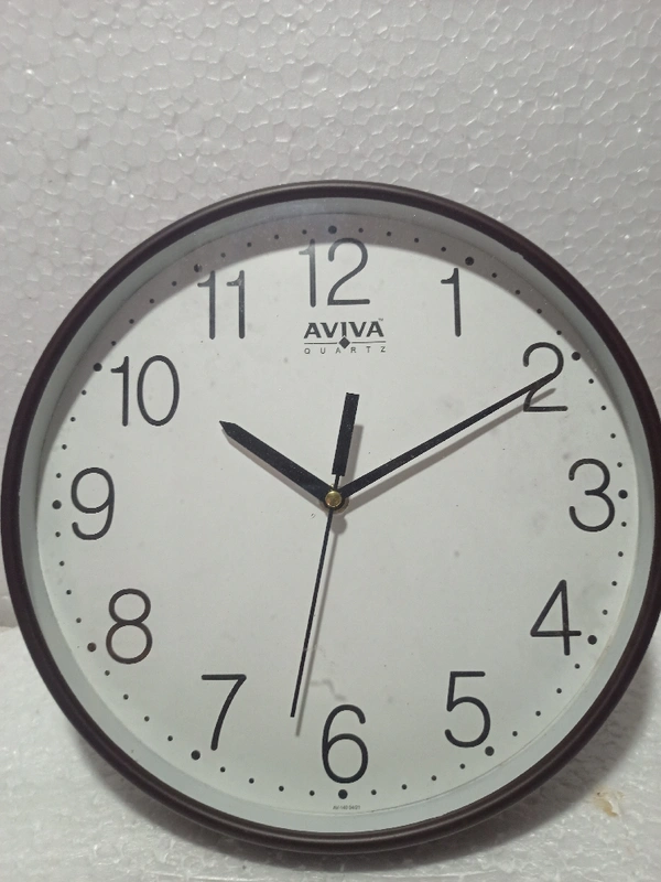 Aviva Wall Clock2 - Black, 26 Cm