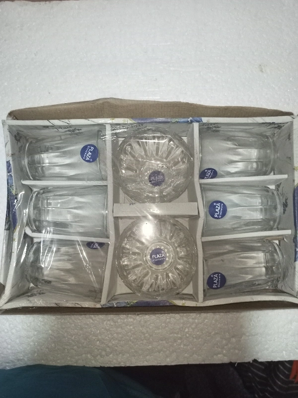 Glass Set Of 6 Glass With 2 Bowl