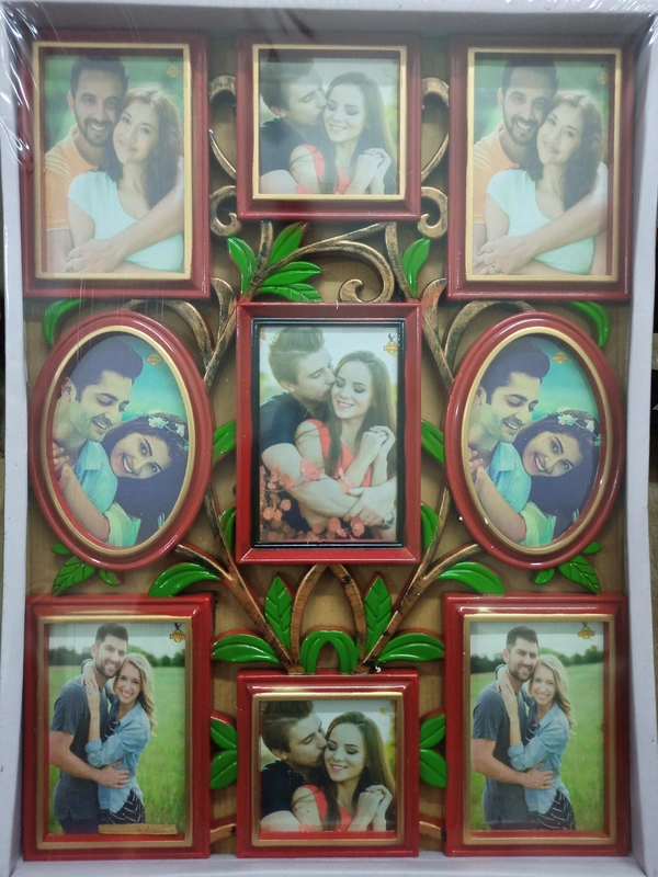 Sweet Moments (Family Photo Frame) - Brown, 4x6 Photo Size With 9 Pcs Inside