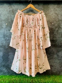 Offshoulder short dress - white