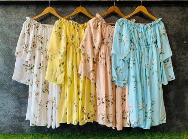 Offshoulder short dress - white