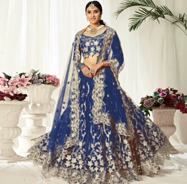 NEW DESIGNER  LAHENGA CHOLI - BLUE