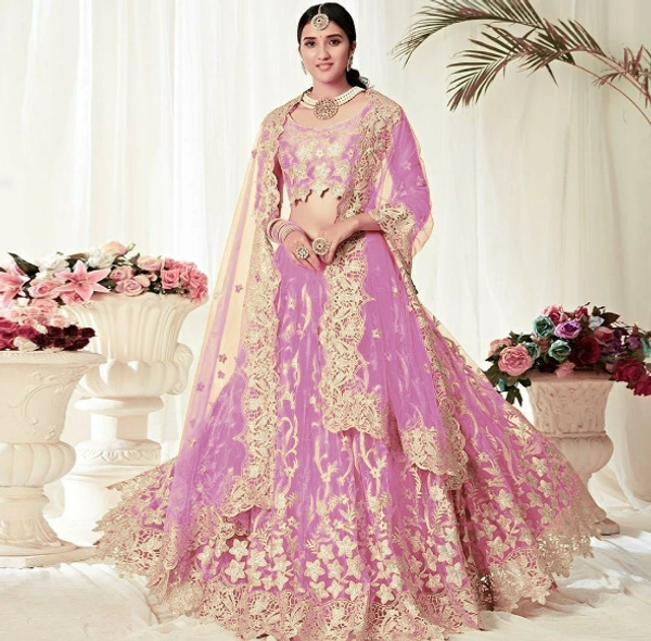 NEW DESIGNER  LAHENGA CHOLI - Pink